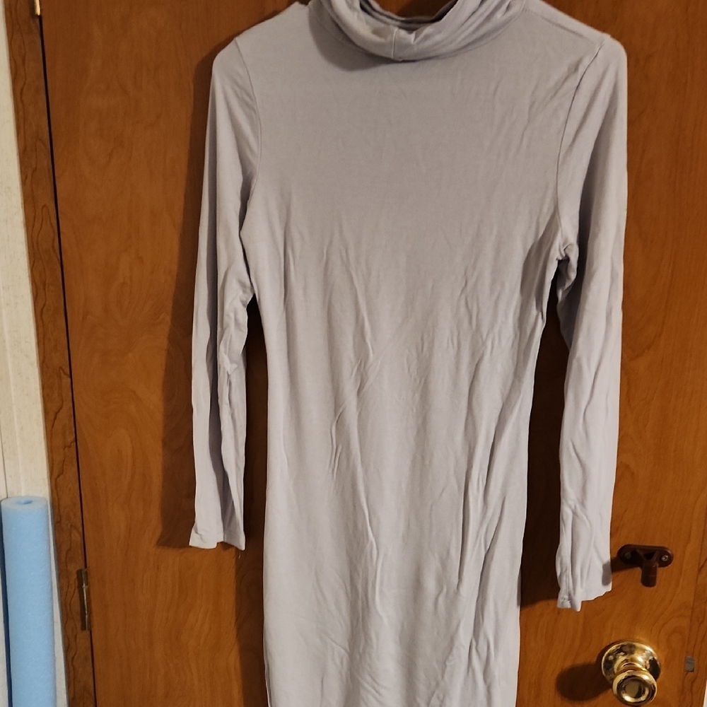 Unk Light Gray Long Sleeve Dress